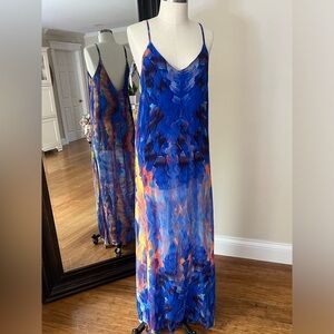 Lulu’s Flying Watercolor Maxi Dress